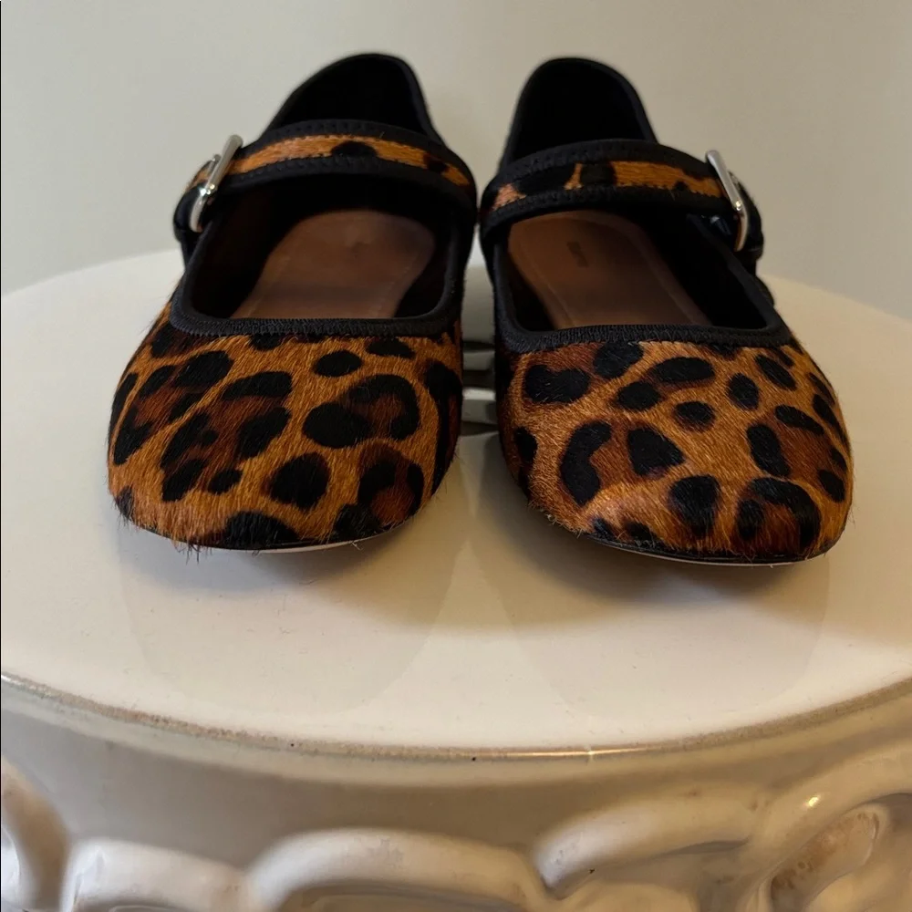ANTHROPOLOGIE Maeve Calf Hair, Mary Jane Flats , Sz 38. - Picture 6 of 12